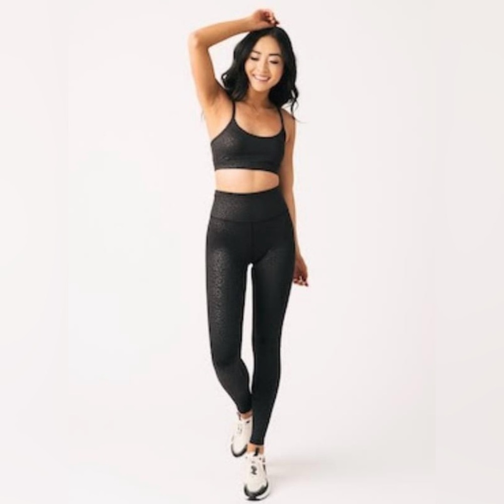 Zyia Black Leopard Light N Tight Hi-rise Legging